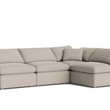 Movie Night™ 4-Piece Modular Sectional Open, Standard, Light Pebble