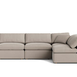 Movie Night™ 4-Piece Modular Sectional Open, Standard, Light Pebble