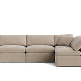 Movie Night™ 4-Piece Modular Sectional Open, Standard, Champagne