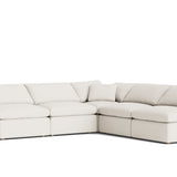 Movie Night™ 5-Piece Modular Sectional Open, Standard, Cream Linen