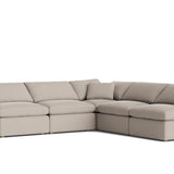 Movie Night™ 5-Piece Modular Sectional Open, Standard, Light Pebble