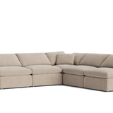 Movie Night™ 5-Piece Modular Sectional Open, Standard, Champagne