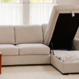 Sleep Over Sofa Bed Sectional (Left or Right), Full, Clay