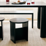 Field Stool, Black Oak