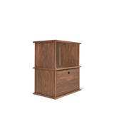 Keep Stacking Storage System 2-Piece, Open and Closed, Walnut