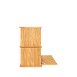 Keep Stacking Storage System 2-Piece, Open and Closed, White Oak