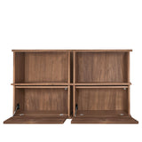 Keep Stacking Storage System 4-Piece, Open and Closed, Walnut
