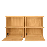Keep Stacking Storage System 4-Piece, Open and Closed, White Oak
