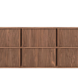 Keep Stacking Storage System 6-Piece, Open and Closed, Walnut
