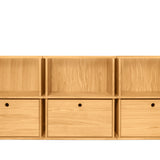 Keep Stacking Storage System 6-Piece, Open and Closed, White Oak