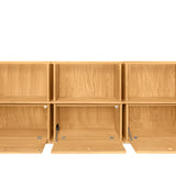 Keep Stacking Storage System 6-Piece, Open and Closed, White Oak
